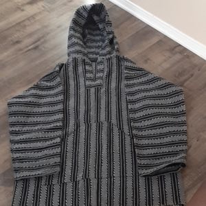 Grey Large Pocket Poncho